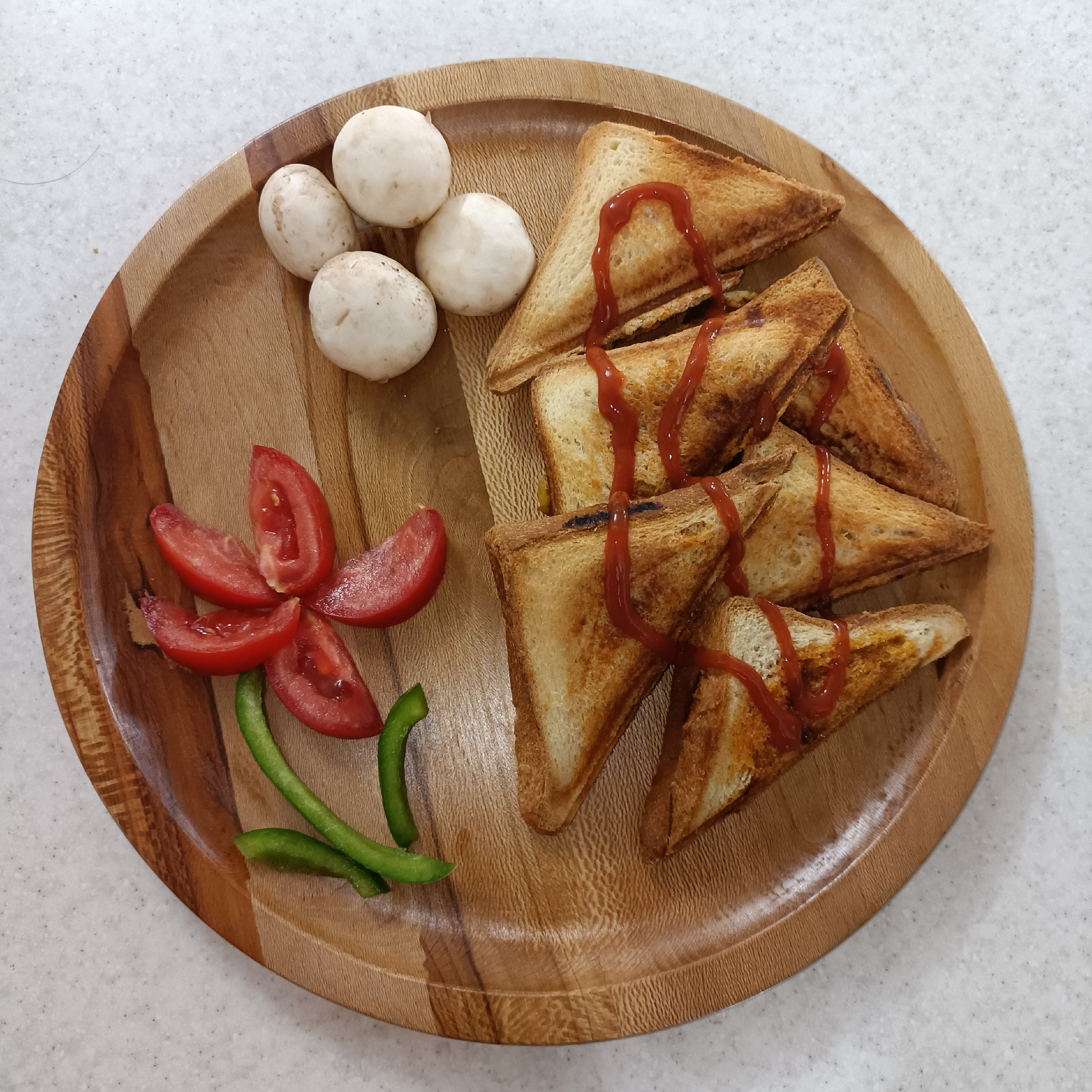 سینی چوبی گرد