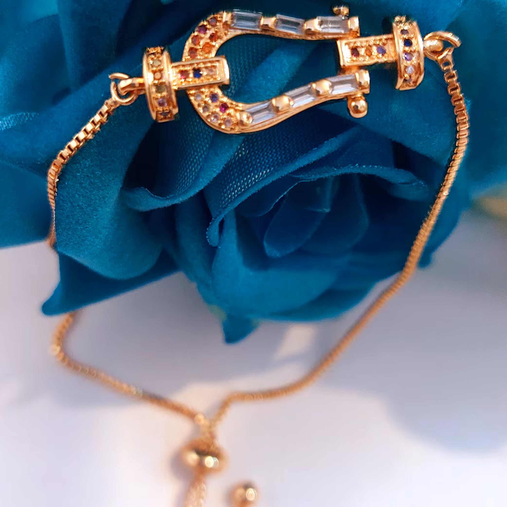 دستبند استیل کراواتی طرح جواهری