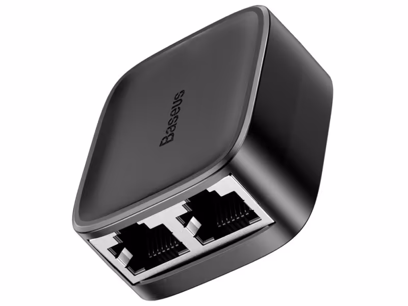 مبدل 1 به 2 پورت شبکه بیسوس Baseus High Speed 1 To 2 Network Splitter Adapter