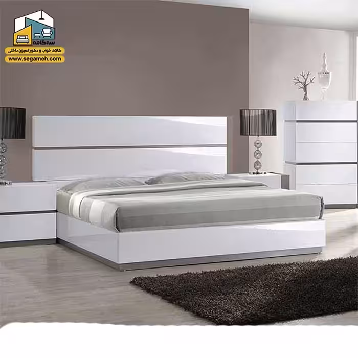 تخت خواب دونفره کد BDP28 - فروشگاه سه گامه