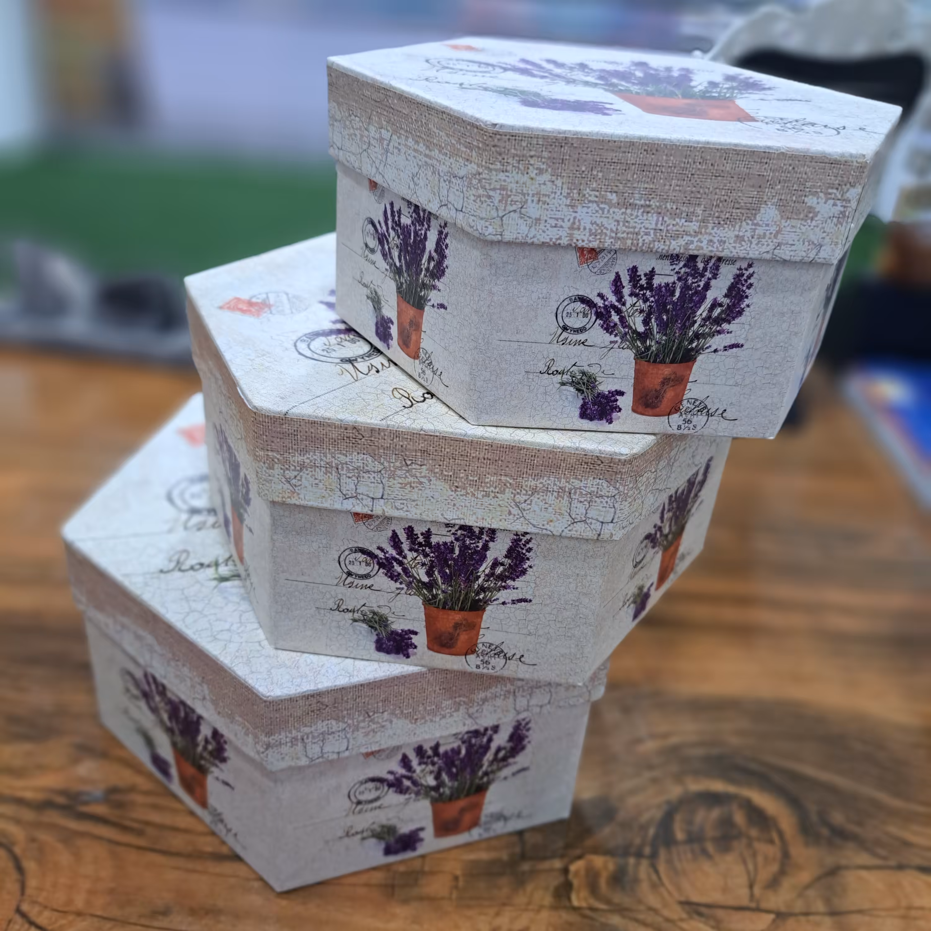 جعبه کادویی 3 تایی  شش ضلعی