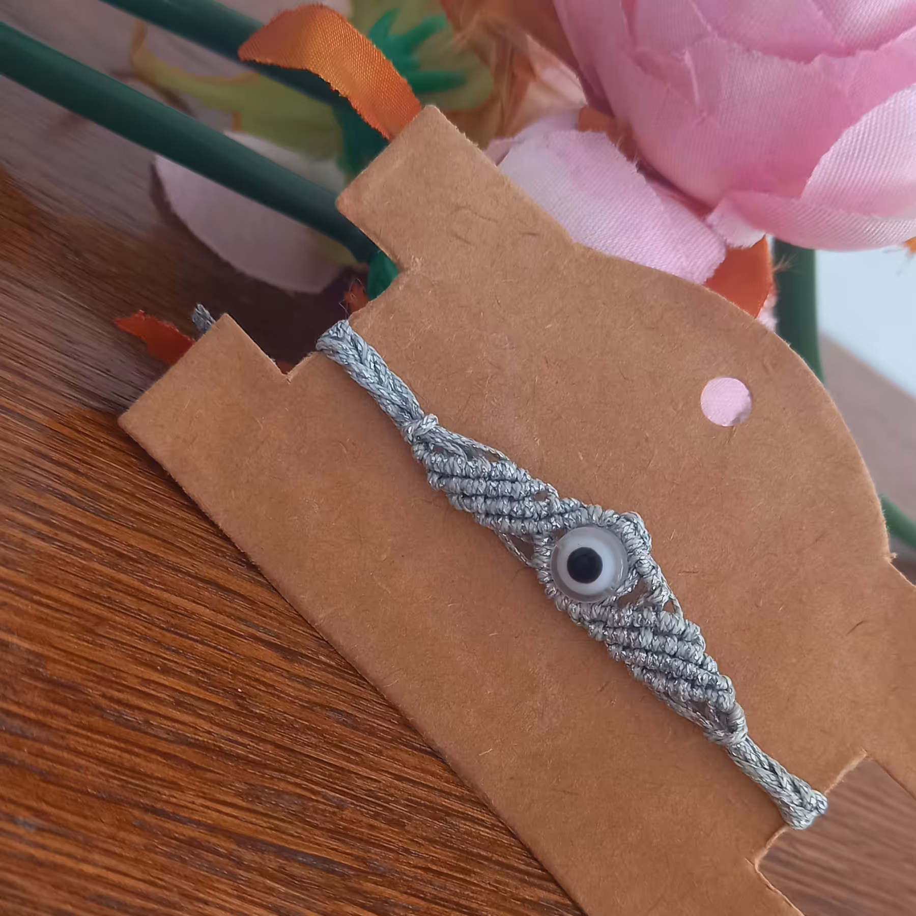 دستبند بافت چشم نظر 