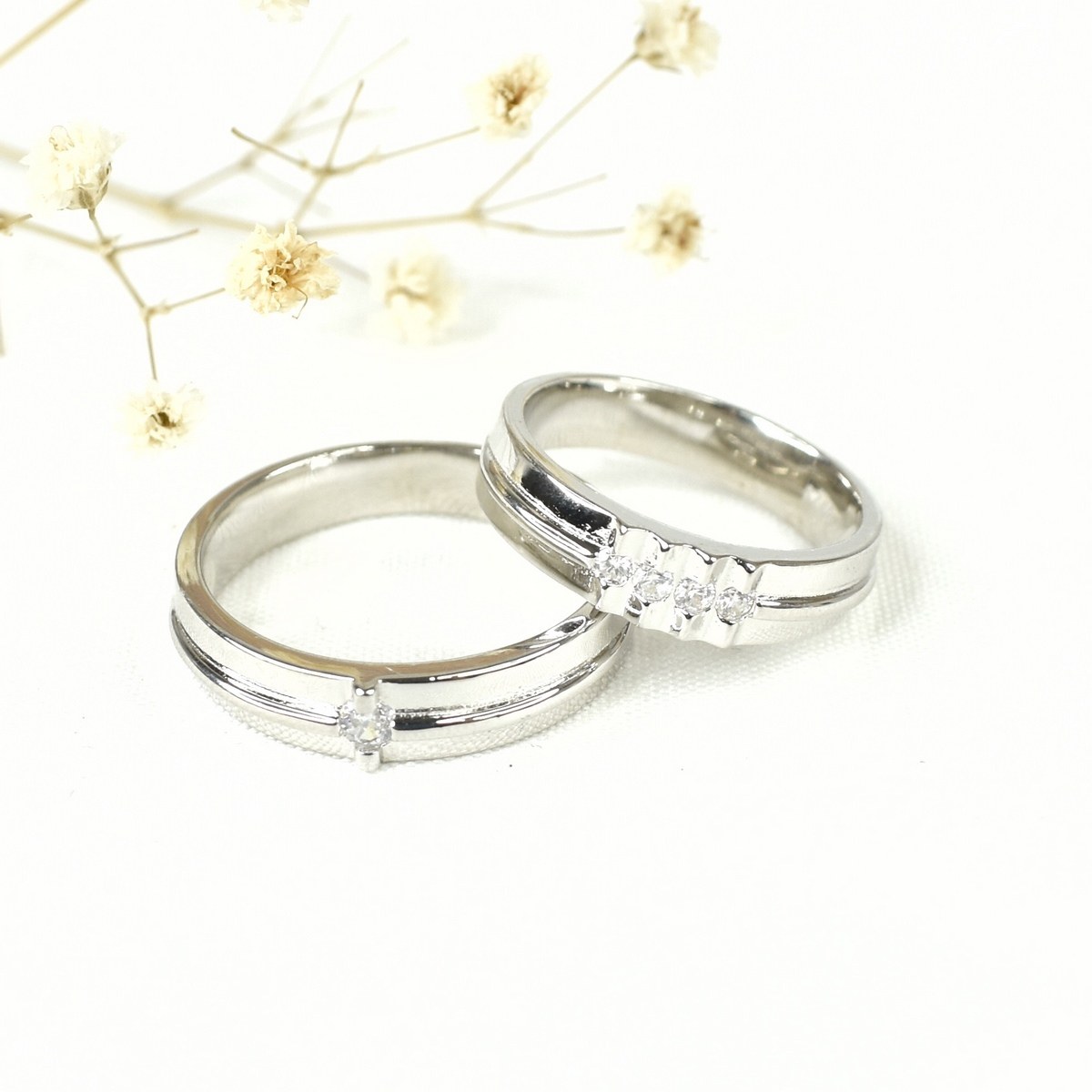 حلقه ست کلاسیک با نقره ایتالیا کد 9411
