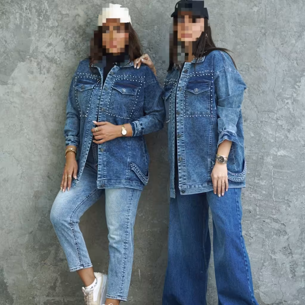 کت جین پاییزه 
جین درجه یک آنزیم شده مروارید کاری
دو سایزی (36 تا 46)
