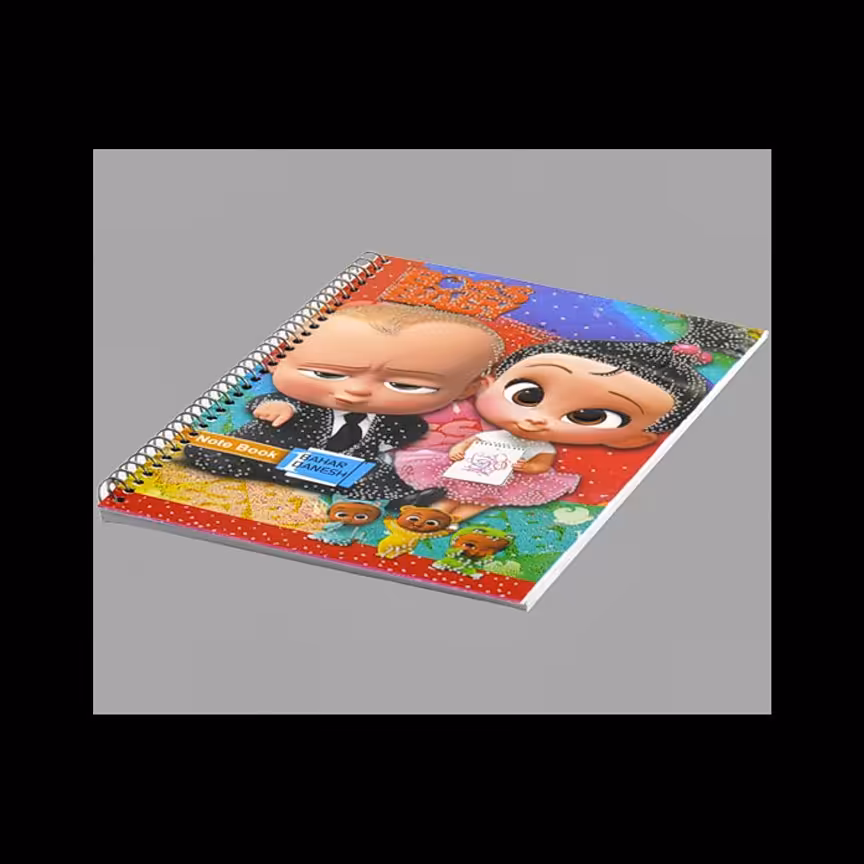 دفتر 50 برگ 4خط سیمی جلد فانتزی بهار دانش تک جلدی 