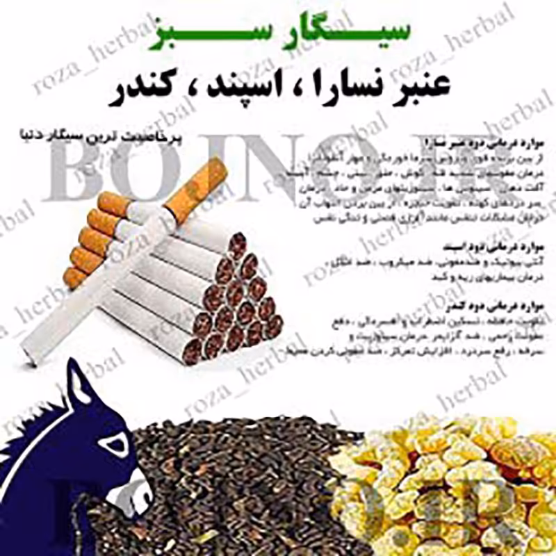 سیگار  3گیاه (بسته  100 عددی همراه 1 اشانتیون)