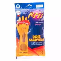 دستکش خانگی ساق بلند سایز متوسط رز مریم