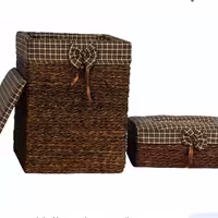 ست جا دستمال و سطل حصیربافت