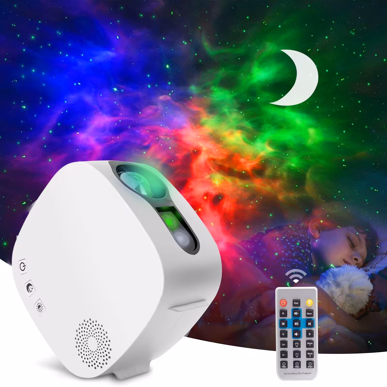 پروژکتور نوری سیاره ای بلوتوثی ،قابلیت پخش موسیقی و مدیتیشن دارای 12 مود