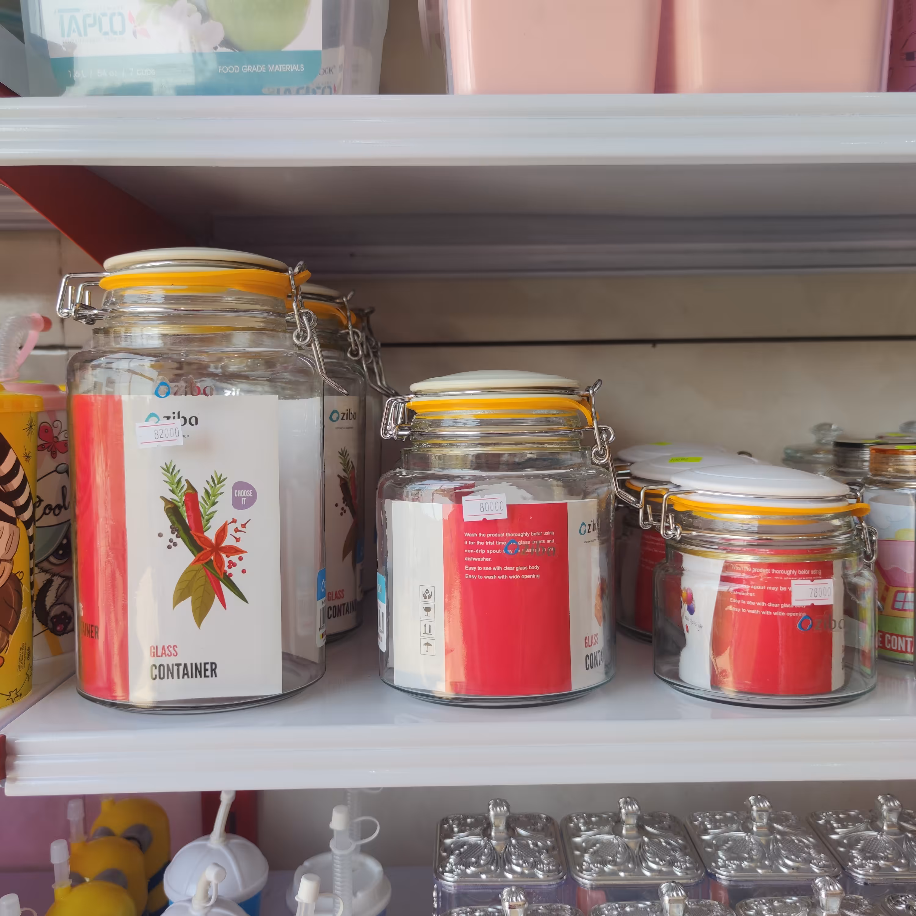 بانکه شسشه ای در 3 سایز بزرگ چفتی زیباسازان