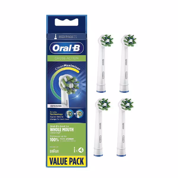 سری مسواک برقی ارال بی 4 عددی Oral-B CROSS ACTION
