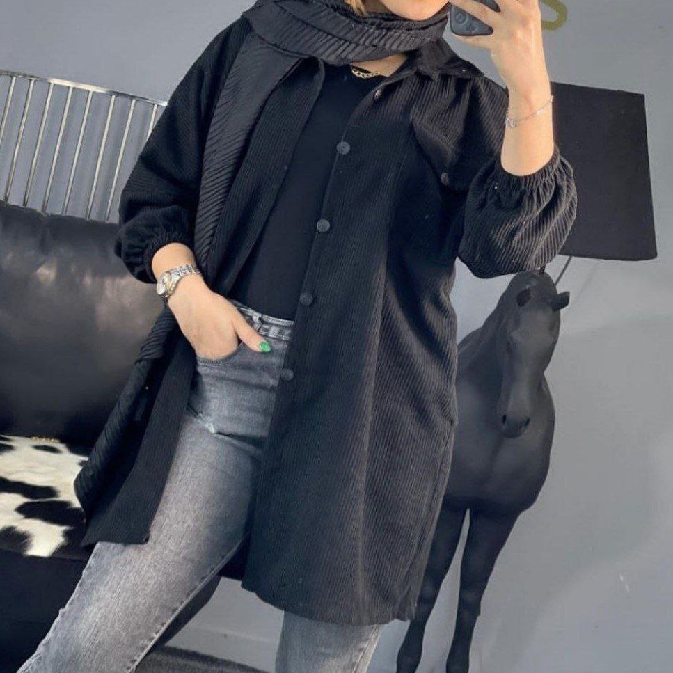 مانتو مخمل کبریتی فری سایز