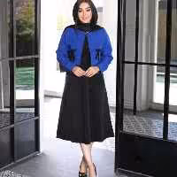 ست کت به همراه سارافون طرح رستا کرپ مازراتی 85410