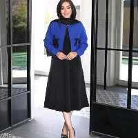 ست کت به همراه سارافون طرح رستا کرپ مازراتی 85410
