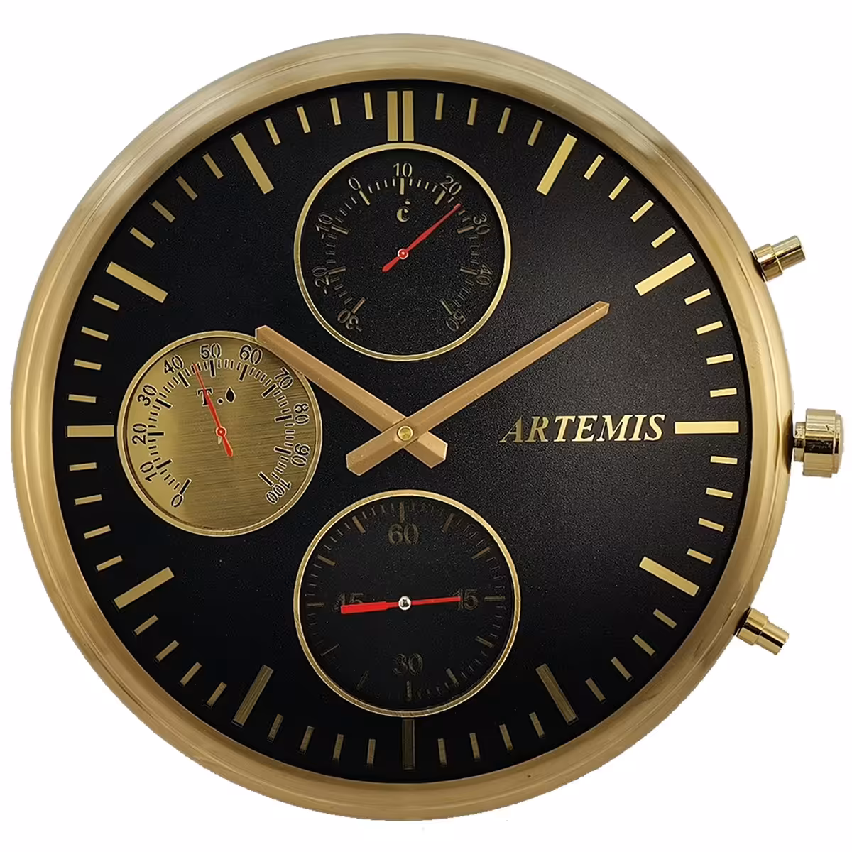 ساعت دیواری آرتمیس مدل 2020 گلد (طلایی) 4 موتوره
