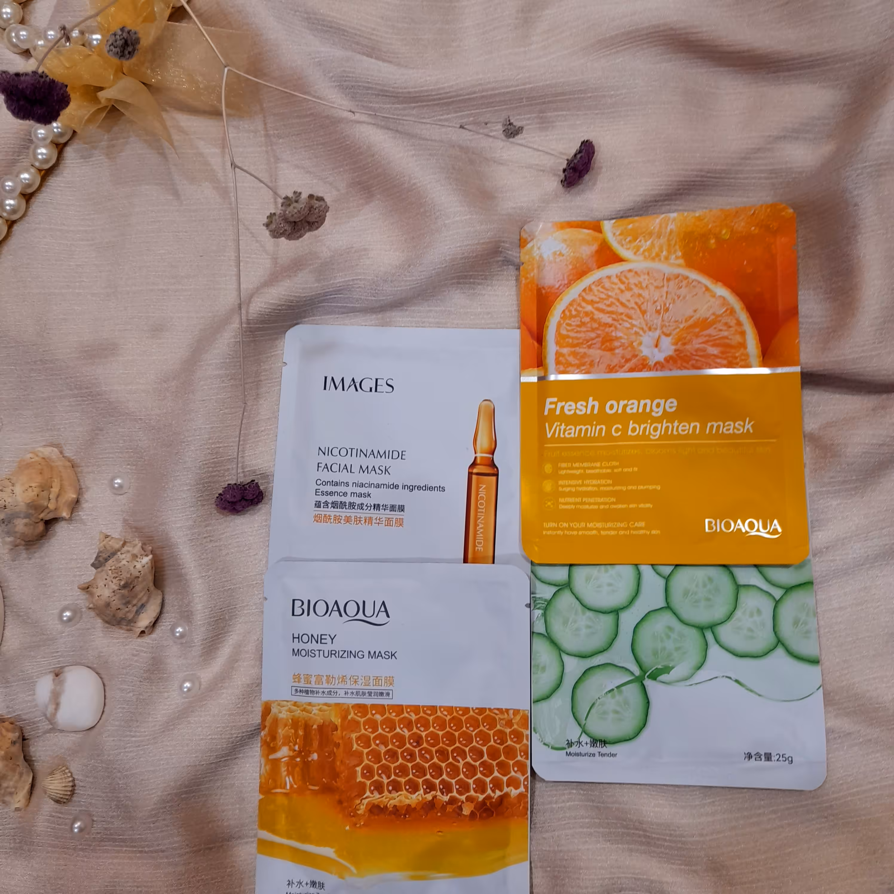 ماسک ورقه ای صورت ، ماسک آبرسان صورت، ماسک روشن کننده ، ماسک جوان کننده ،ماسک ضدلک ، ماسک ضد چروک 