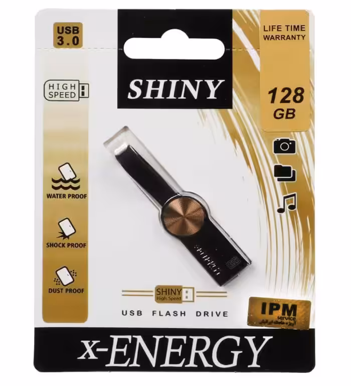 فلش مموری ایکس انرژی مدل Shiny USB 3.0 ظرفیت 128 گیگابایت