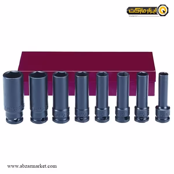 جعبه بکس فشار قوی فورس 8 پارچه 3/8 اینچ بلند مدل 3084