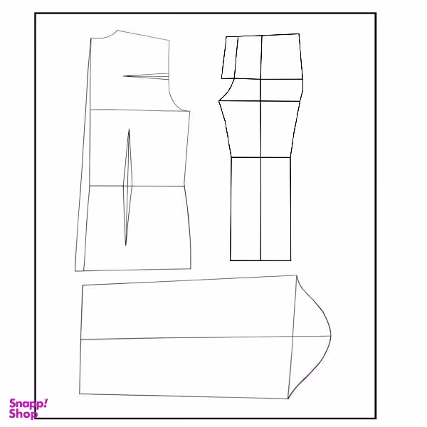 الگو خیاطی بالاتنه آستین شلوار و دامن زنانه متد مولر کد 9 سایز 52