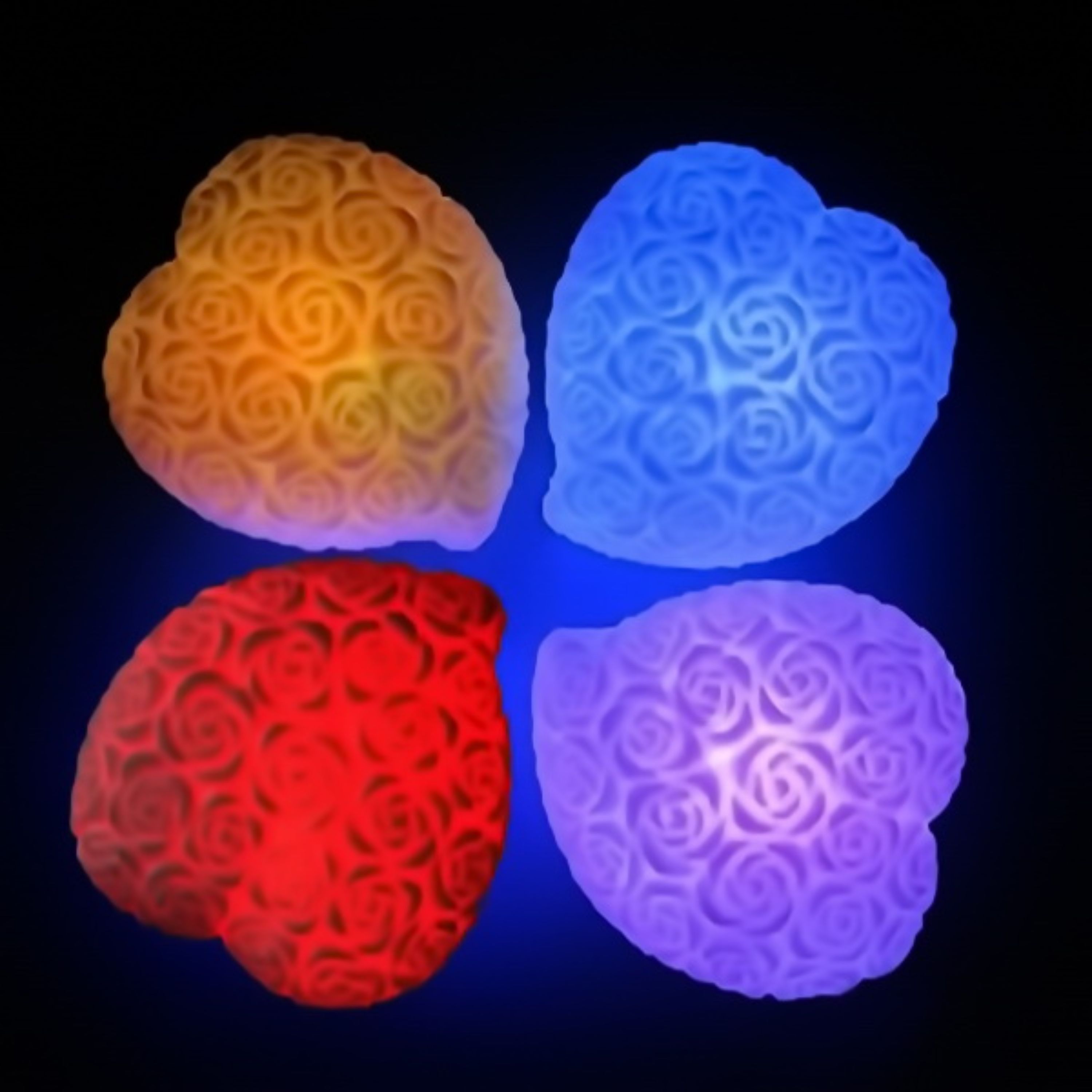 قلب LED با نور متغیر هفت رنگ (یک جفت)