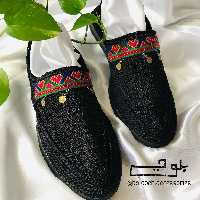 گیوه سوزندوزی بلوچی (طرح قجر)