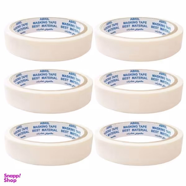 چسب کاغذی ابریل مدل 02 عرض 2 سانتی متر بسته 6 عددی