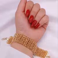 دستبند طرح طلا رنگ ثابت