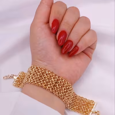 دستبند طرح طلا رنگ ثابت