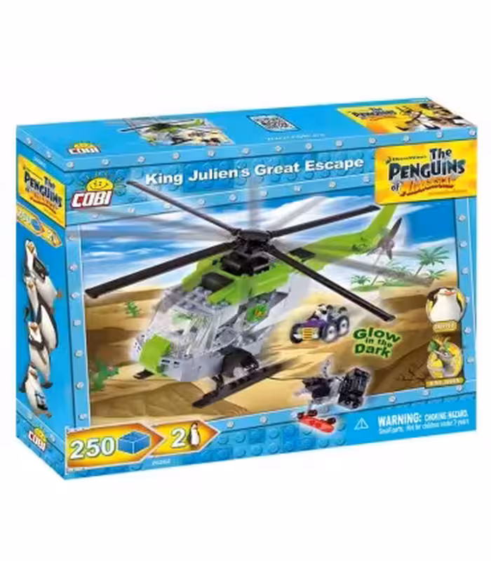 اسباب بازی ساختنی مدل پنگوئن ها- فرار پادشاه جولین Cobi Penguins King Julien's Great Escape