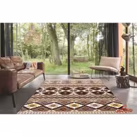 فرش ماشینی ساوین طرح پرستو شکلاتی