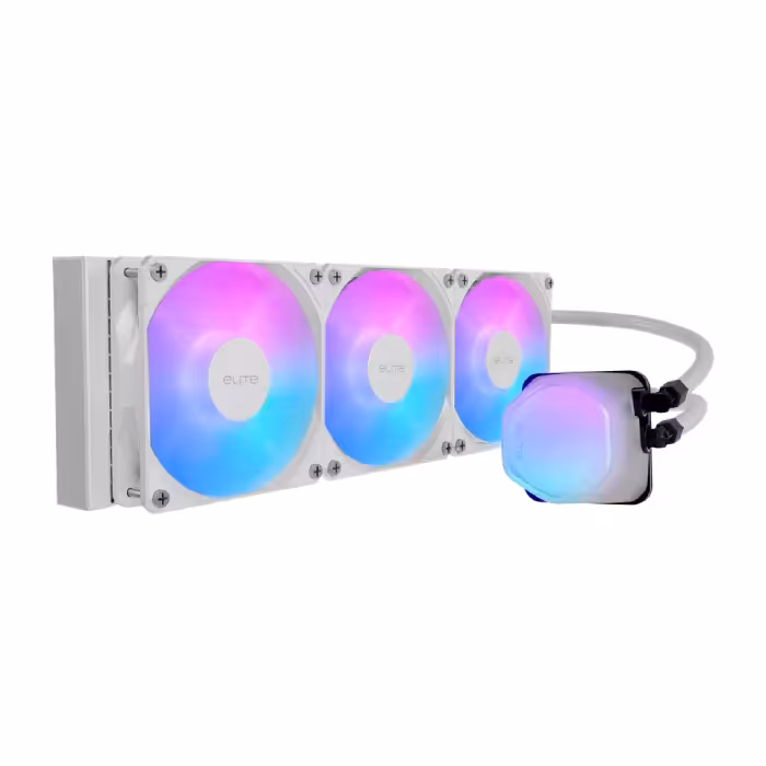 خنک کننده پردازنده مایع کولر مستر مدل Elite Liquid 360mm ARGB White