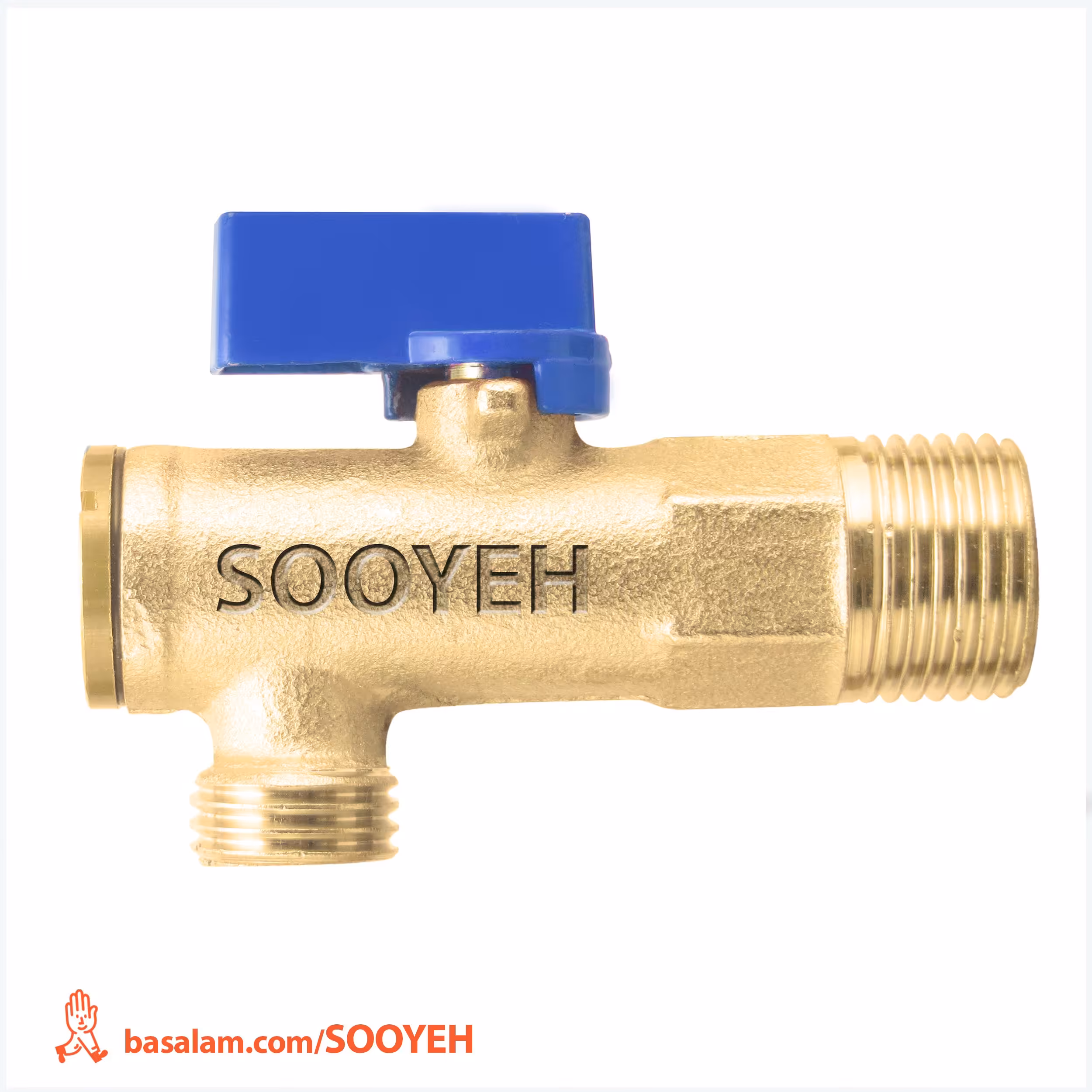 شیر پیسوار فیلتردار 1/2 در 3/8 برنجی سویه تکی بدون جعبه