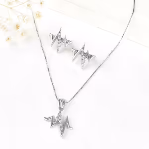 نیمست نقره طرح ضربان کد 2858