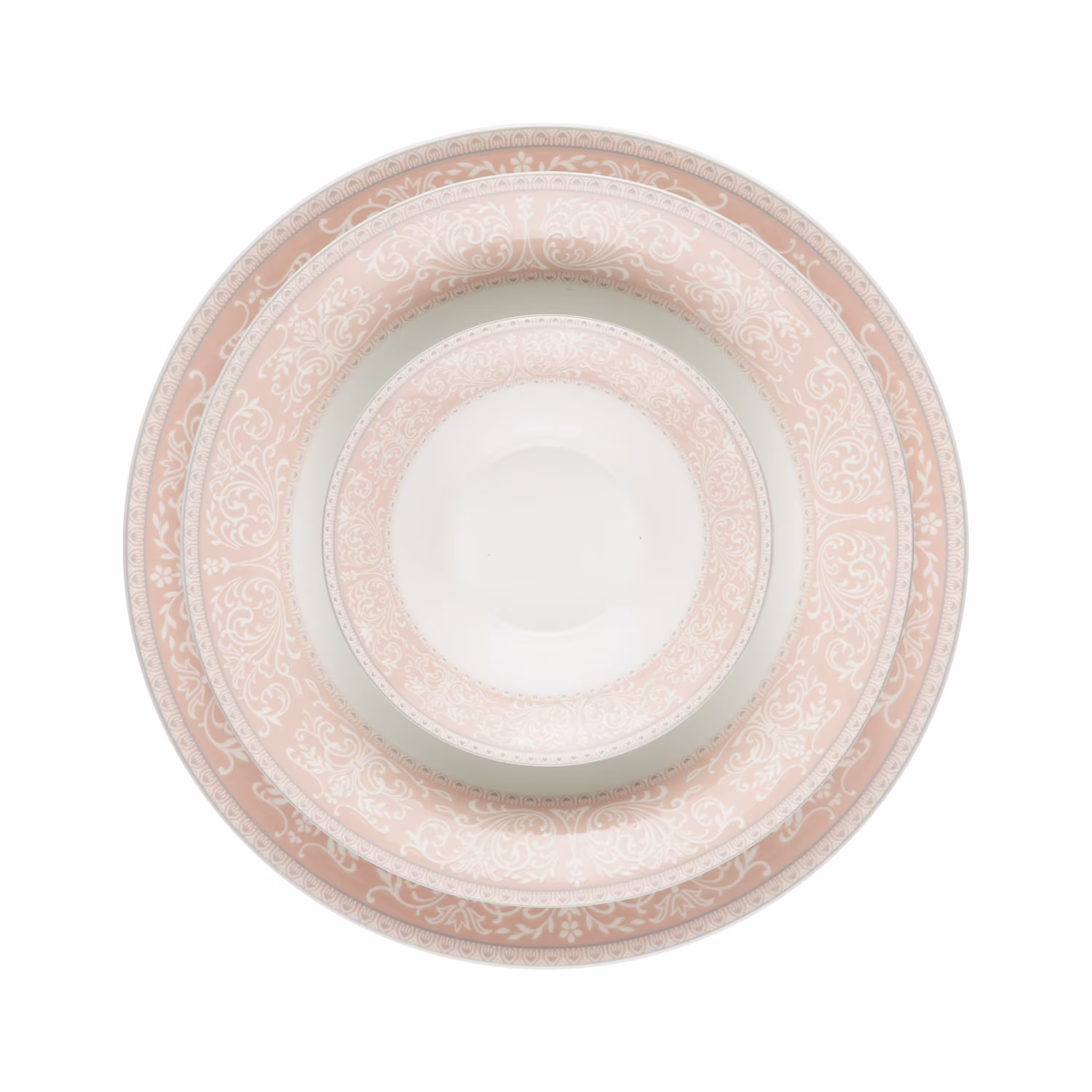 سرویس غذاخوری چینی زرین 6 نفره 35 پارچه ورونا صورتی درجه عالی