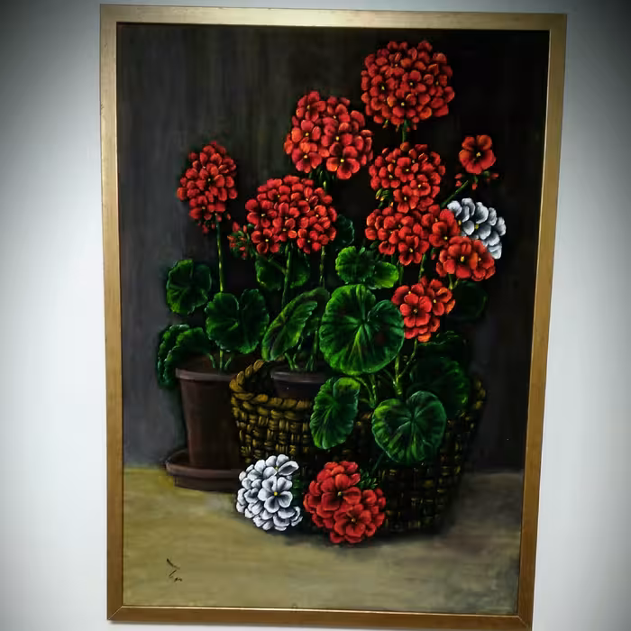 تابلو نقاشی رنگ روغن روی جیر