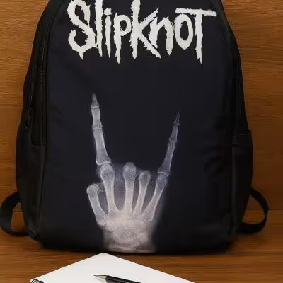 کوله مدرسه ای برزنت با رویه مخمل دست اسکلت