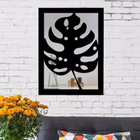 تابلو آینه الف طرح برگ کد2