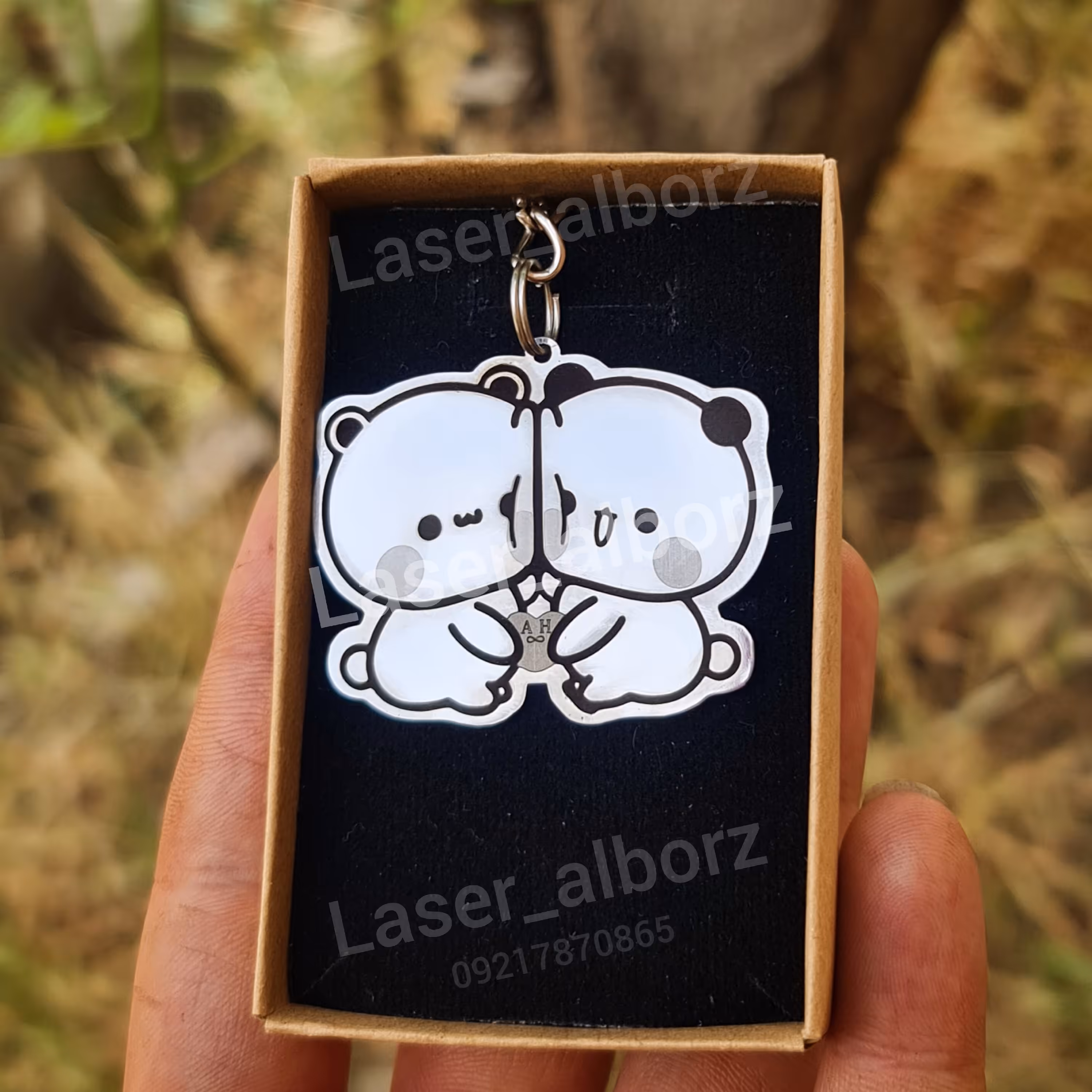 جاکلیدی طرح خرسی Love جاسوئچی خرسی جاکیدی خرس استیل 