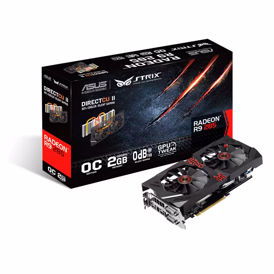 کارت گرافیک استریکس 285 ایسوس با ظرفیت 2 گیگابایت