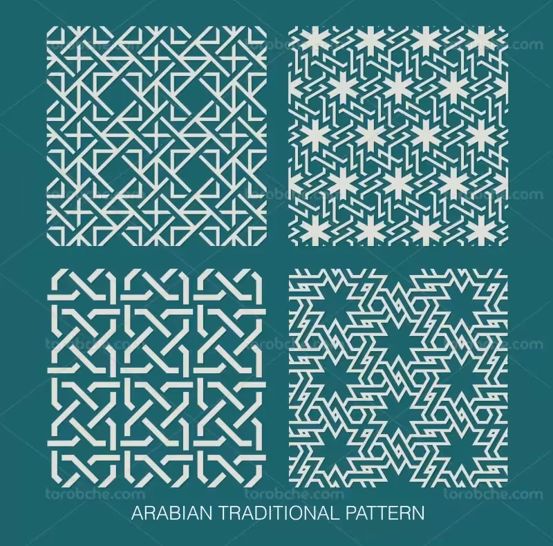 وکتور پترن هندسی سفید | گرافیک با طعم تربچه