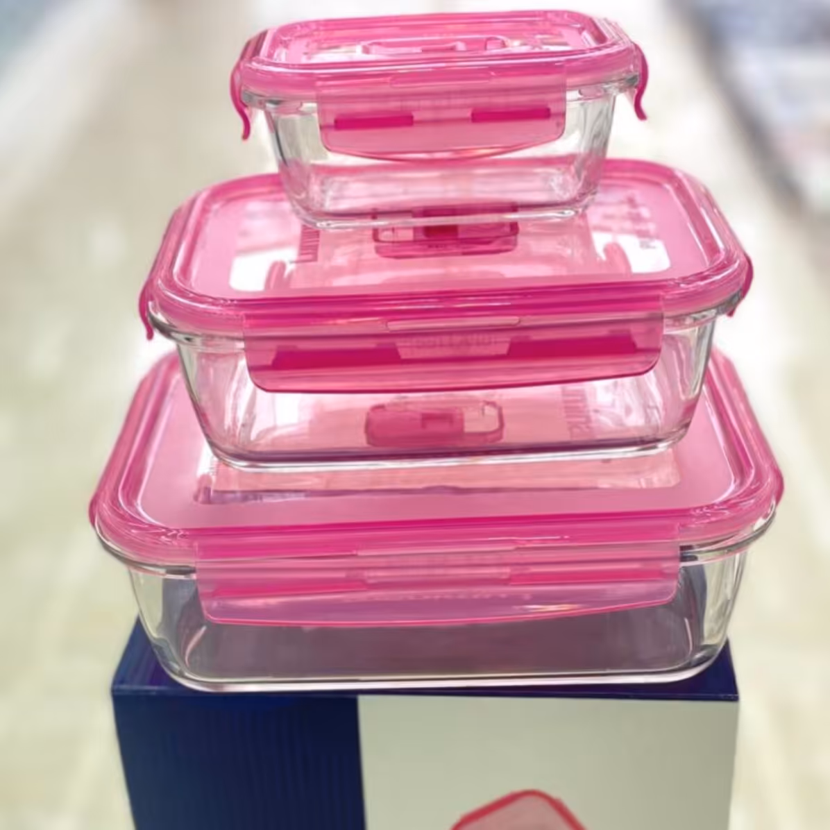 ست ظرف نگهدارنده لومینارک فرانسه مدلpurebox(مستطیل)-پربکس لومینارک