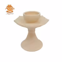 شمعدان سفالی خام مدل کمانی

