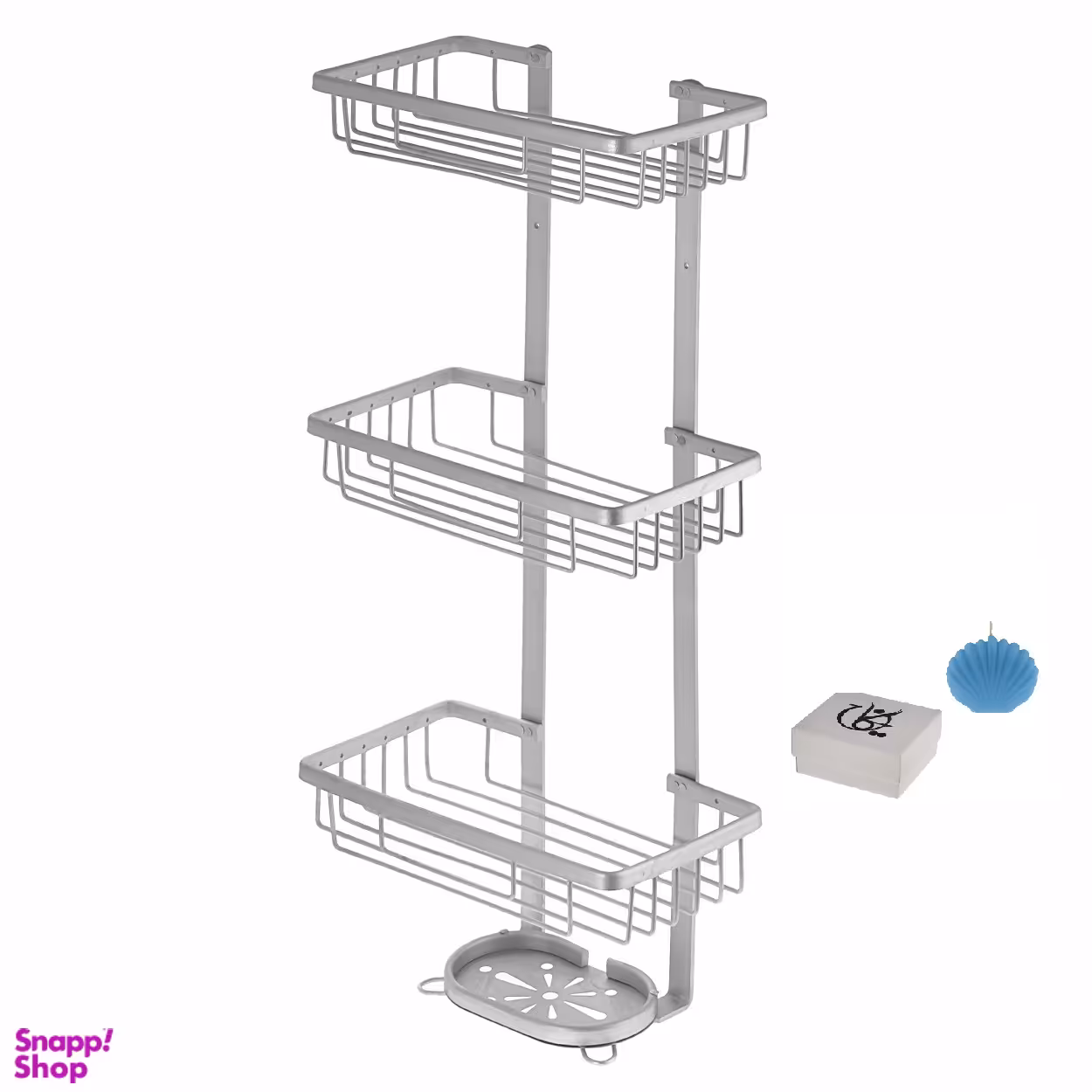 باکس حمام آلومینیوم 3 طبقه مدل AMA به همراه شمع