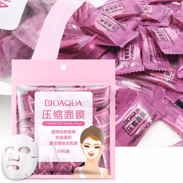 قرص ماسک صورت بیوآکوا compressed facial mask bioaoua