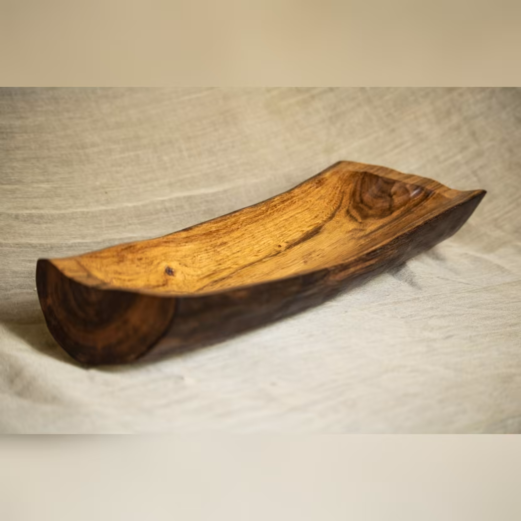 ظرف پذیرایی چوبی ( چوب اقاقیا ، مناسب آجیل ، شکلات و تنقلات )