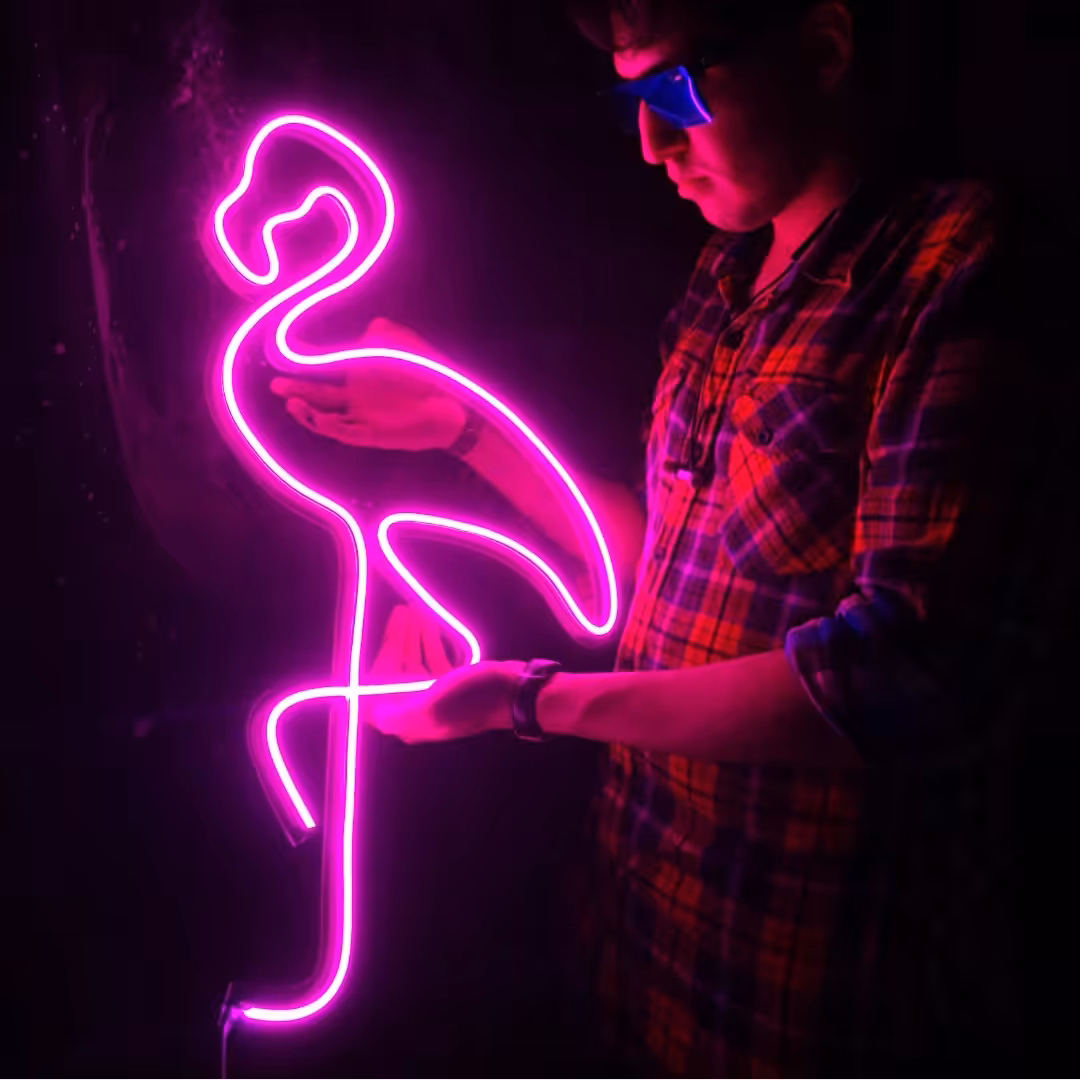 تابلو نئون طرح فلامینگو 