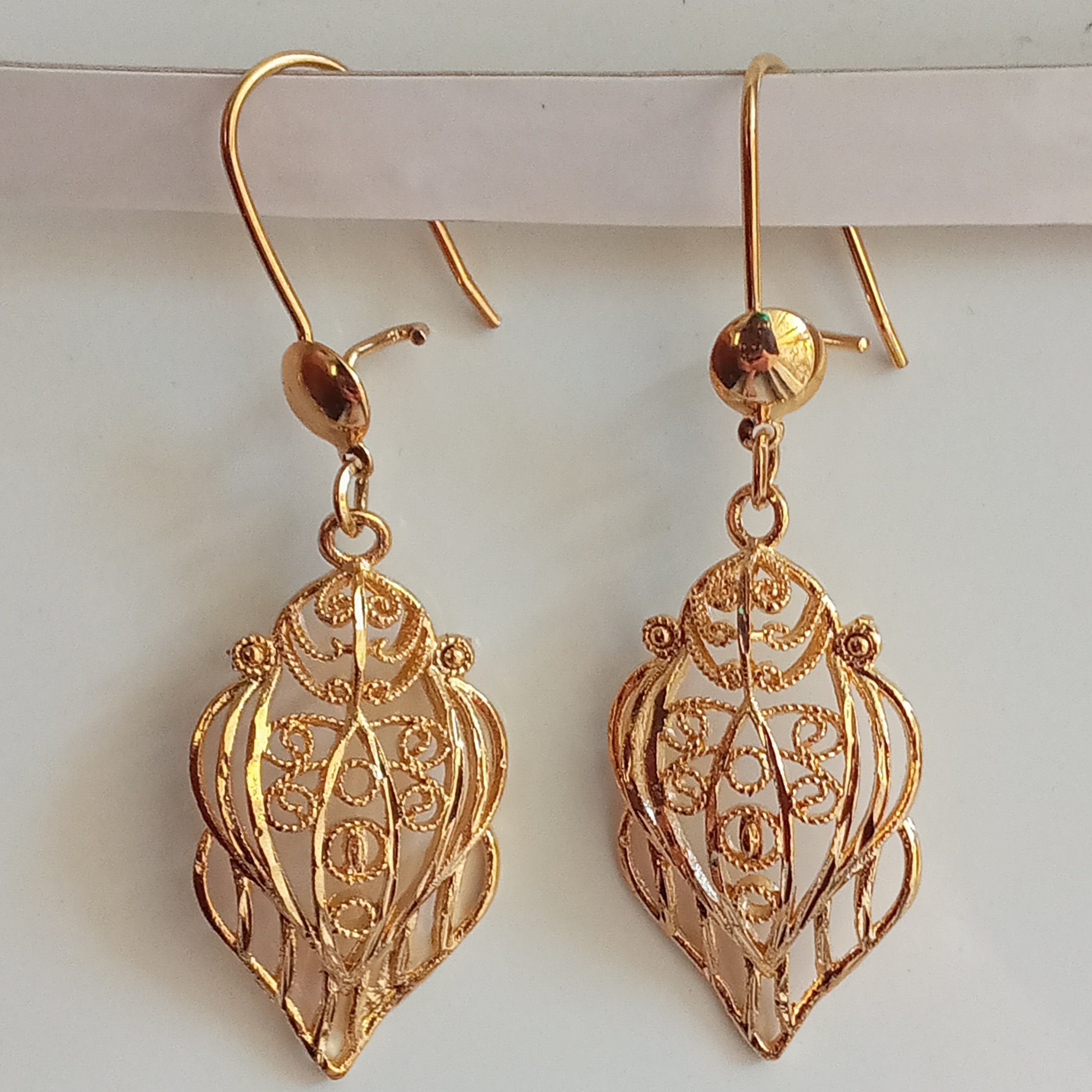 گوشواره طرح طلا (بدلیجات مجلسی) کد 5 رنگ طلایی