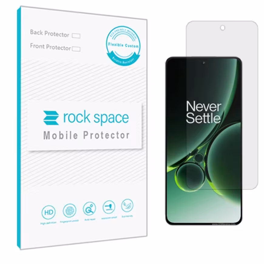 گلس نانو هیدروژل شفاف و ضد ضربه گوشی وان پلاس Nord 3 برند راک اسپیس 