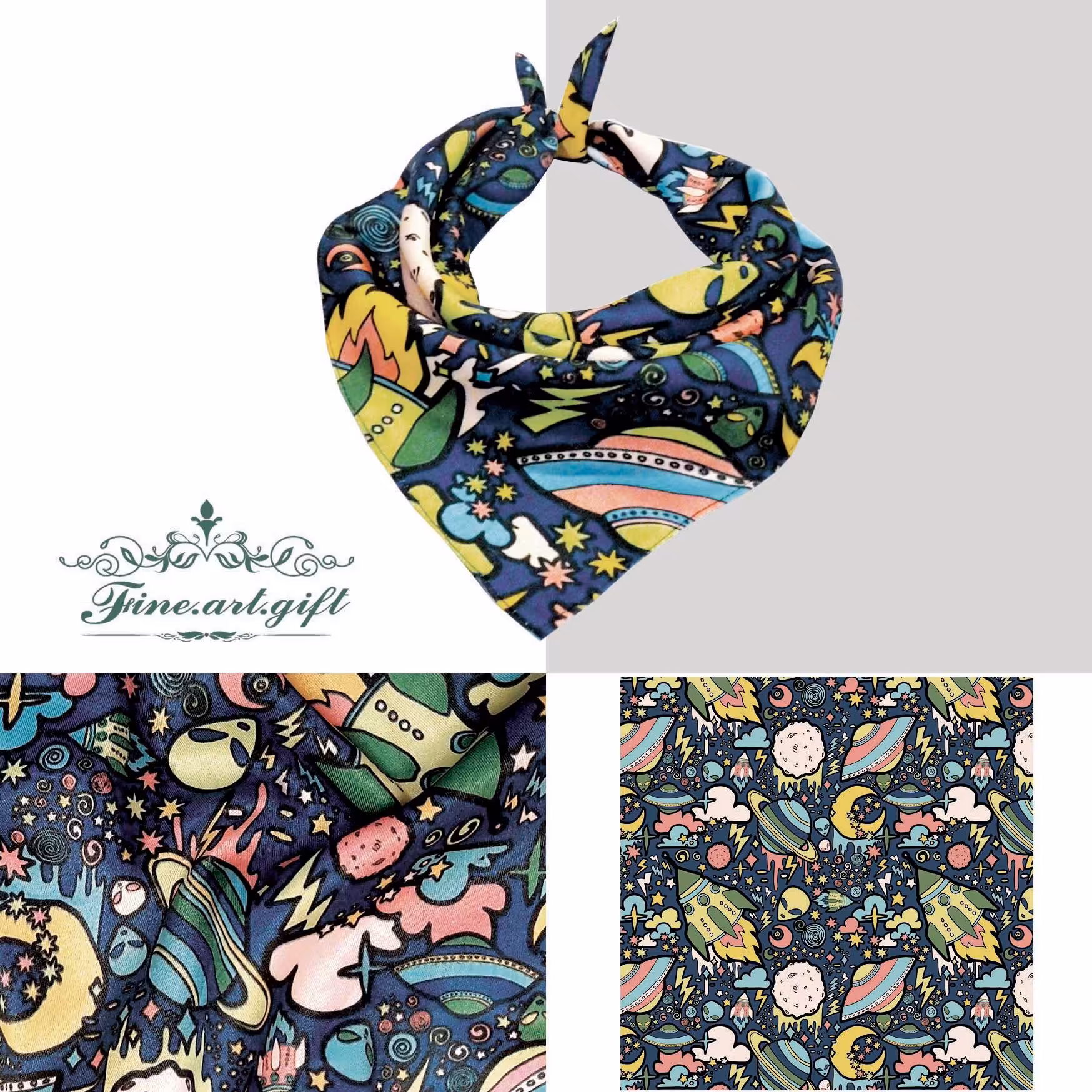 دستمالسر مدل آدم فضایی و سفینه