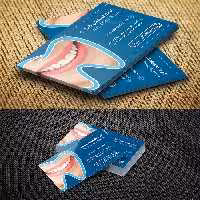 طرح لایه باز کارت ویزیت کلینیک دندانپزشکی لمینت - گرافیک با طعم تربچه